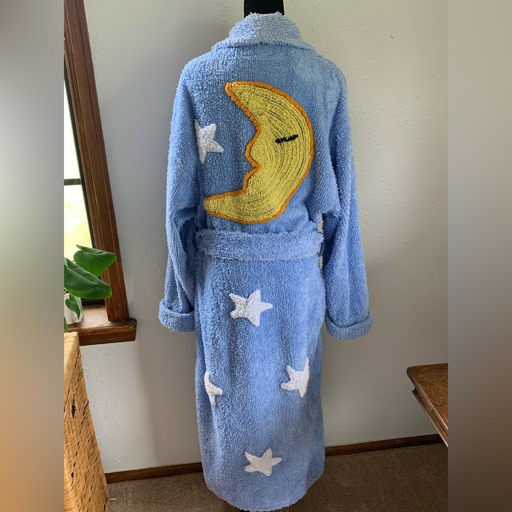 Vintage Chenille Canyon Group Blue Moon and Stars Robe